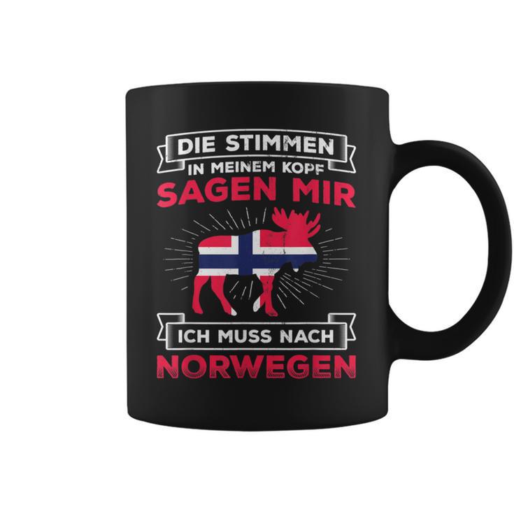 Voices Sagen Ich Muss Nach Norway Elk Flag Norway Tassen