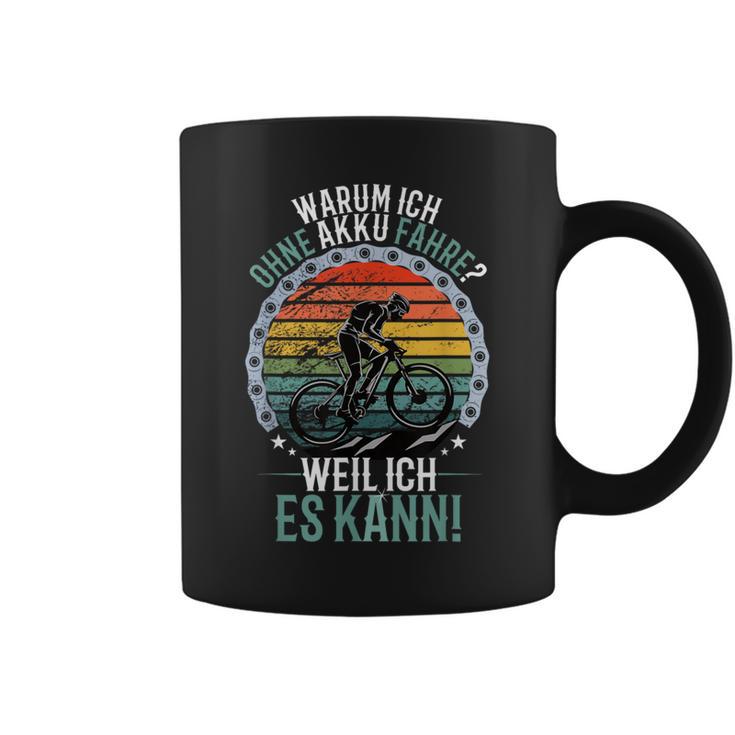 Warum Ich Ohne Akku Fahre Weil Ich Es Kann Retro Bicycle Tassen