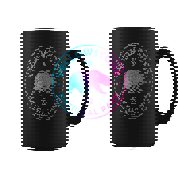Yellowstone National Park Colorful Tie Dye Bear Boys Girls Coffee Mug