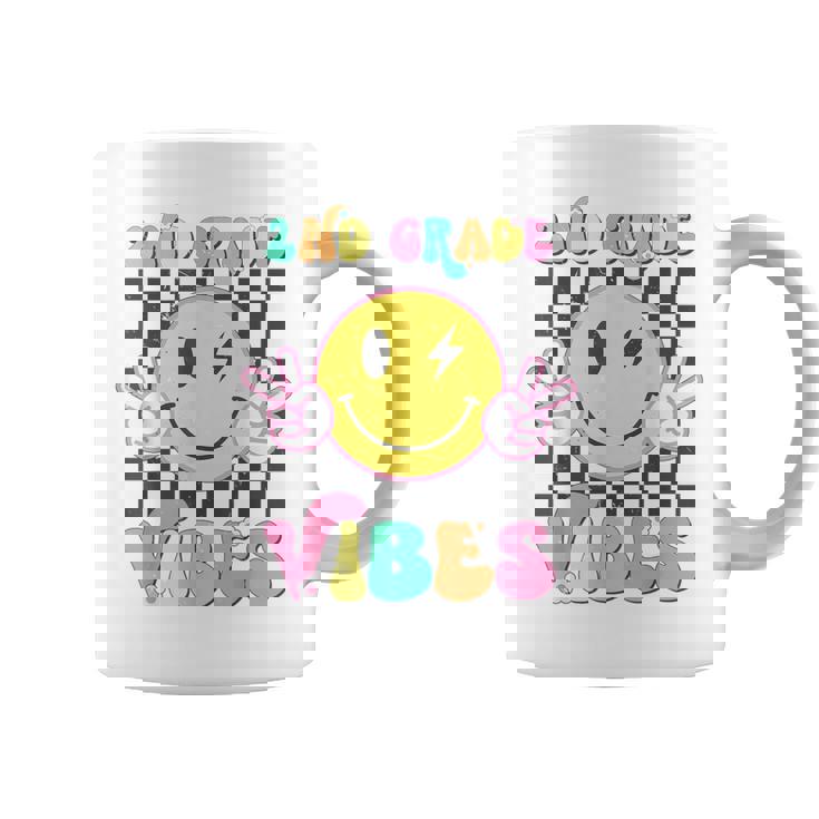 2Nd Grade Vibes Cute Groovy Smile Face Back To School Kid Coffee Mug