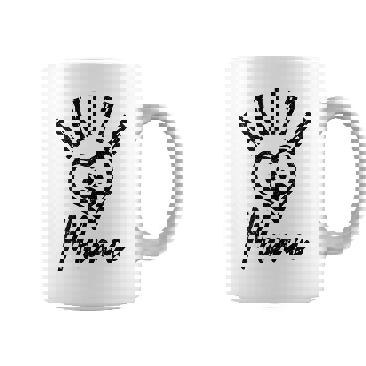 Akita Mama Heart Paw Cute Dog Lover Akita Inu Mom Coffee Mug