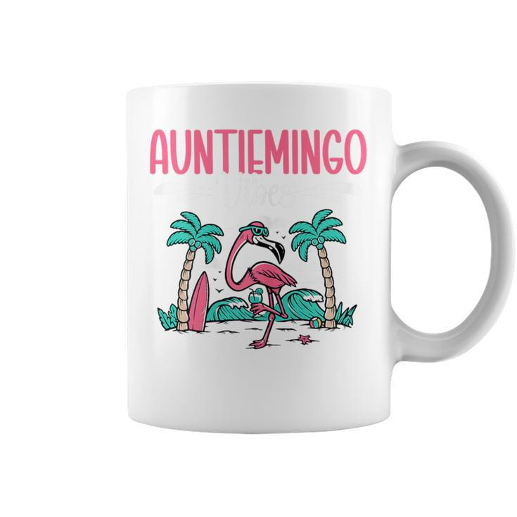 Auntiemingo Summer Vibes Auntie Flamingo Aunt Coffee Mug