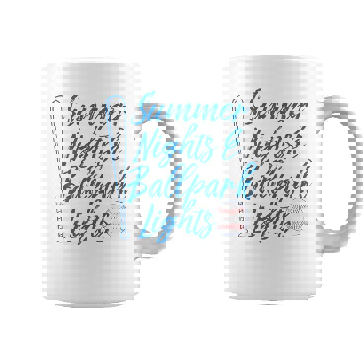 Baseball Mom And Dad Summer Nights And Baseball Lights Coffee Mug