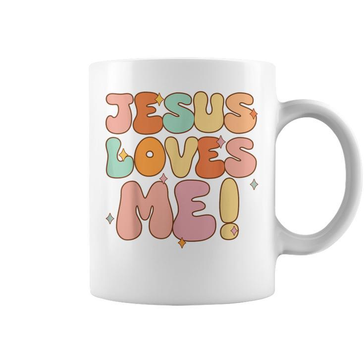 Boys Jesus Loves Me- Groovy Toddler Girl Kid Christian Coffee Mug