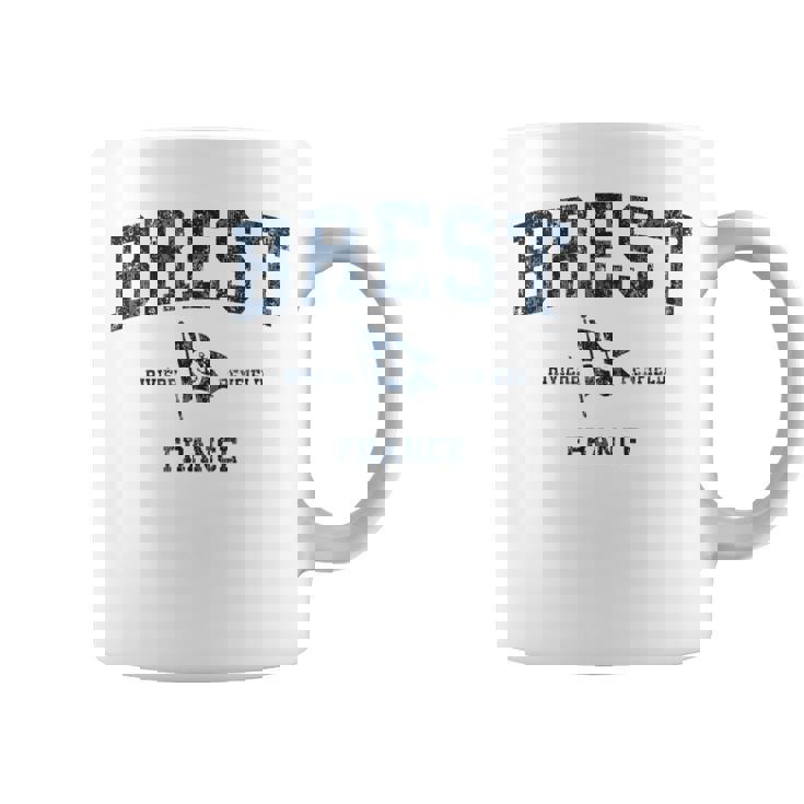 Brest France Drapeau Ancre Marine Sportintage Tasse