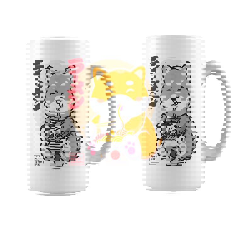 Camisa Shiba Inu Kawaii Anime Shiba Inu Ramen Japonés Taza de café