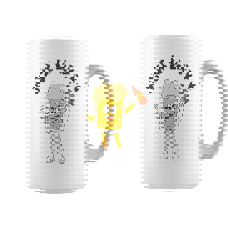 Cerveza Feliz Retro Divertido Dibujos Animados Cool Beer Beer Lovers Fun Taza de café