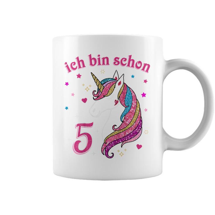 Children's 5Th Birthday Girls' Ich Bin Schon 5 Jahre Alt Einhorn Tassen