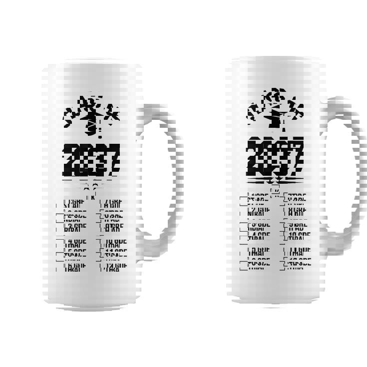 Class Of 2037 Grow With Me Checklist Kindergarten 12Th Grade Coffee Mug