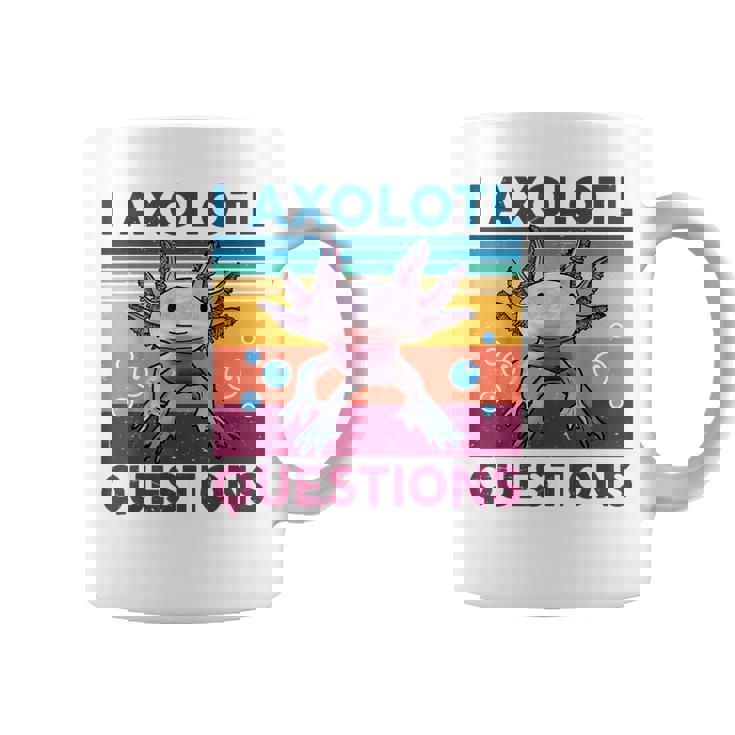Divertida Pregunta Sobre Axolotl Retrointage Amantes De Axolotl Para Niños Taza de café