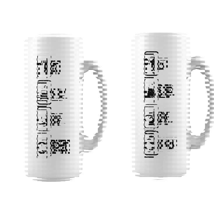 Eat Sleep Dive Repeat Diving Diver Scuba Diving Coffee Mug