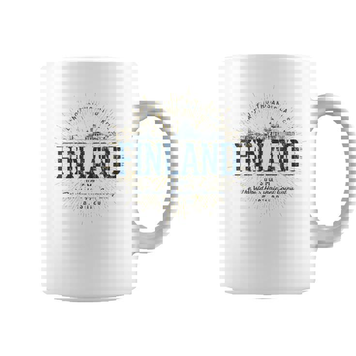 Finlandiaintage De Estilo Retro Cuello Taza de café