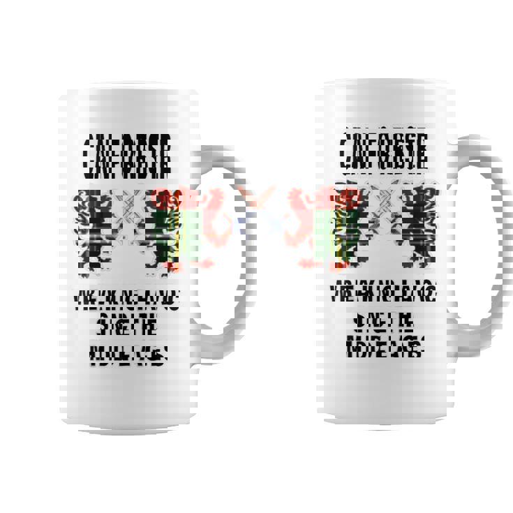 Forrester Scottish Tartan Scotland Family Clan Name Coffee Mug