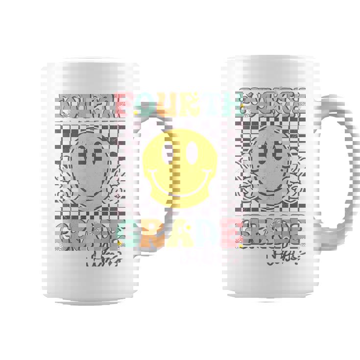 Fourth Grade Vibes Smile Face 4Th Grade Team Back To School Coffee Mug