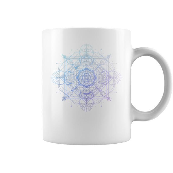 Geometría Sagrada Metatron Cube Yoga Espiritual Sin Mangas Taza de café