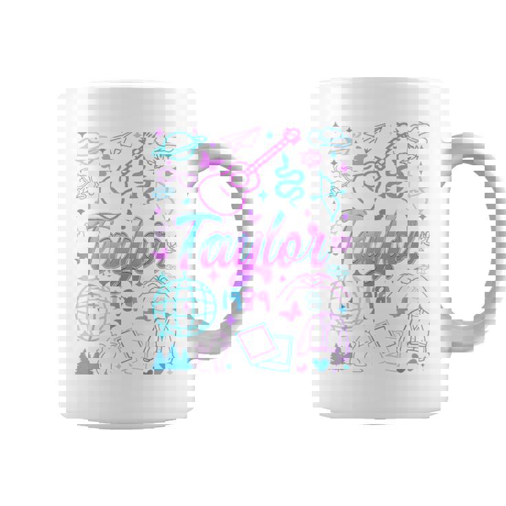 Groovy 80'S Taylor First Name Personalized Birthday Girl Coffee Mug