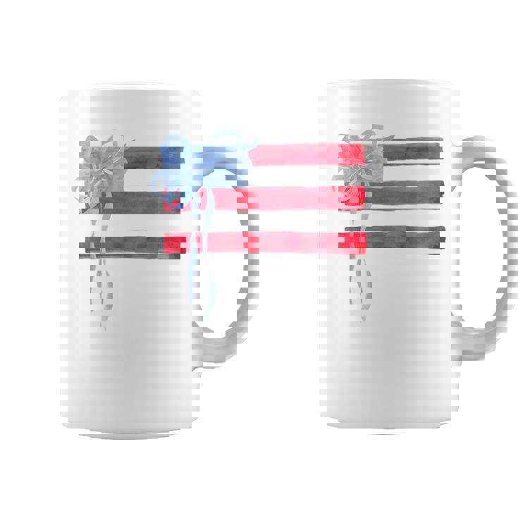 Hair Bow American Flag 4Th Of July Coffee Mug