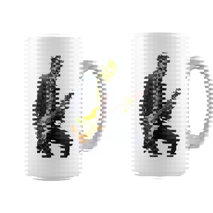 Halloween Cool Monster Playing Electric Guitar Coffee Mug