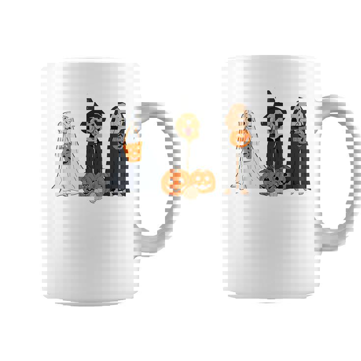 Halloween Dog Wearing Ghost Custome Dog Lovers Coffee Mug