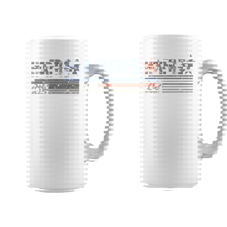 Harris 2024 Retro Grunge Stripes Kamala Harris 2024 Coffee Mug
