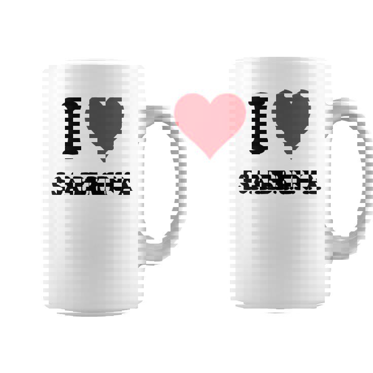 I Heart Sabrina First Name I Love Personalized Stuff Tazze