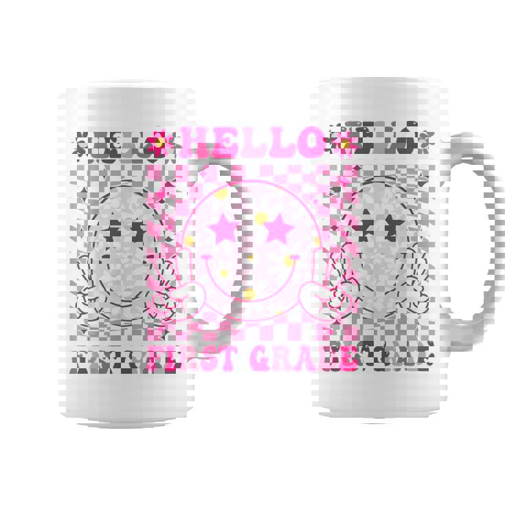Hello First Grade Back To School First Day Of 1St Grade Coffee Mug