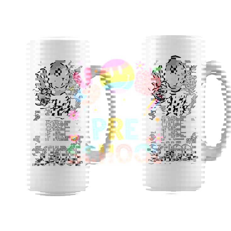 Hello Pre-School Boy Girl Teacher Back To School Pre School Coffee Mug