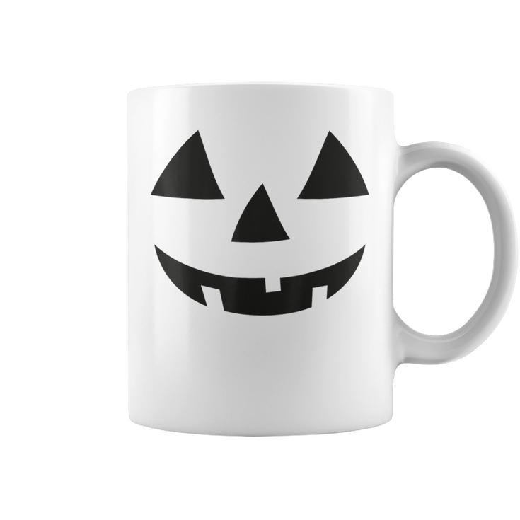 Jack O Lantern Pumpkin Face Halloween Costume Spooky Coffee Mug - Seseable