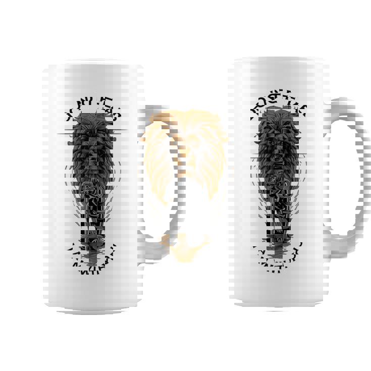 Jesus Is With You Faith Over Fear Christian Scripture Lion Coffee Mug