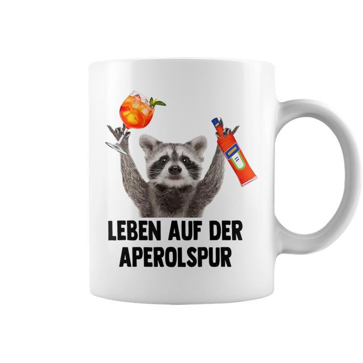 Leben Auf Der Aperolspur Raccoon Meme Racoon Pedro Spritz Tassen