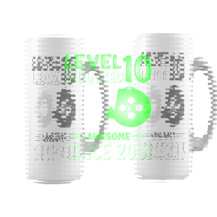 Level 10 Unlocked Compleanno 10 Anni Regalo 10 Anni Maschio Maglia A Manica Tazze