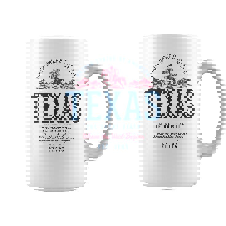 Look-Vintage Style Rétro États-Unis Texas Tasse