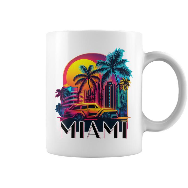 Miami Floridaibrant Colorful Miami Souvenir Tassen