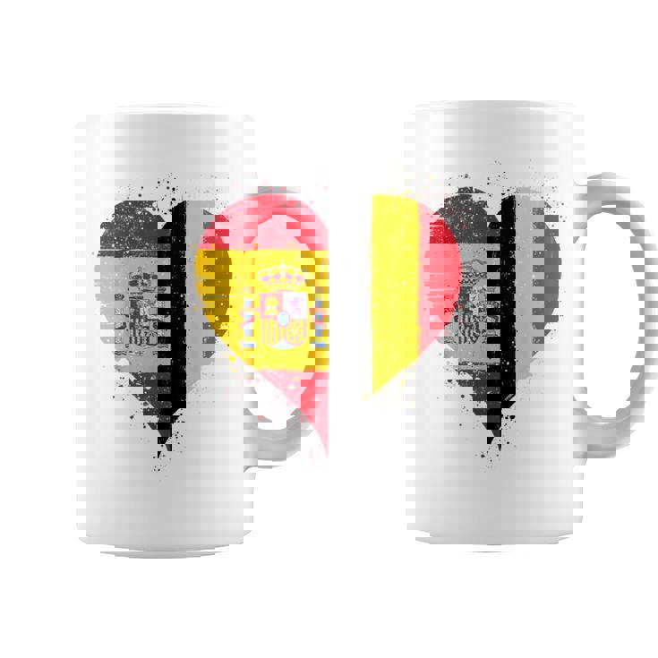 Moitié Espagnole Moitié Belge Un Drapeau Espagne Belgique Tasse