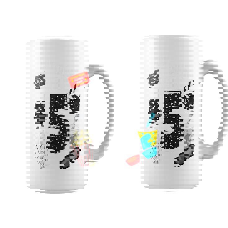Movie Party 5Th Birthday Party 5 Year Old Birthday Boy Girl Coffee Mug