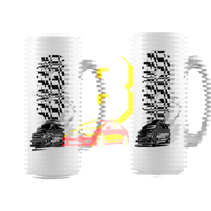 Niños Tengo 8 Años De Edad Coche De Carreras Niños Tripulación 8Th Birthday Race Taza de café