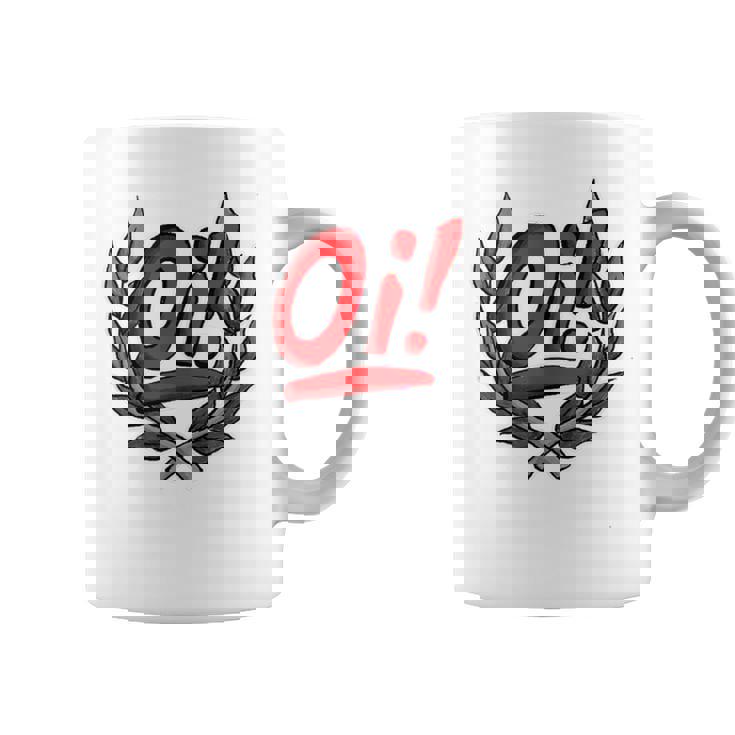 Oi Oi Oi Skinhead Hardcore & Ska Punk Sin Mangas Taza de café