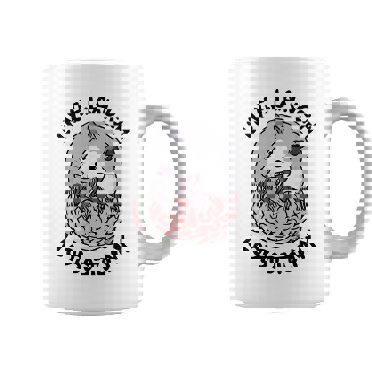 Opossum Screaming Live Laugh Lobotomy Women Coffee Mug