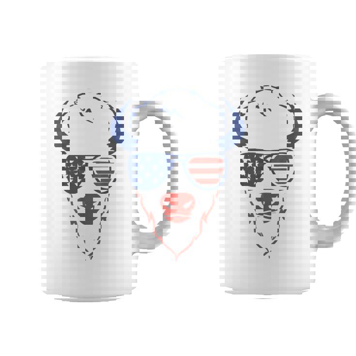 Patriotic Bison 4Th Of July Usa American Flag Fourth Of July Coffee Mug