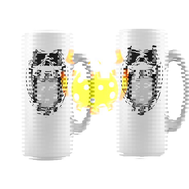 Pickleball Player Sports Pumpkin Jack O Lantern Mouth Ball Coffee Mug