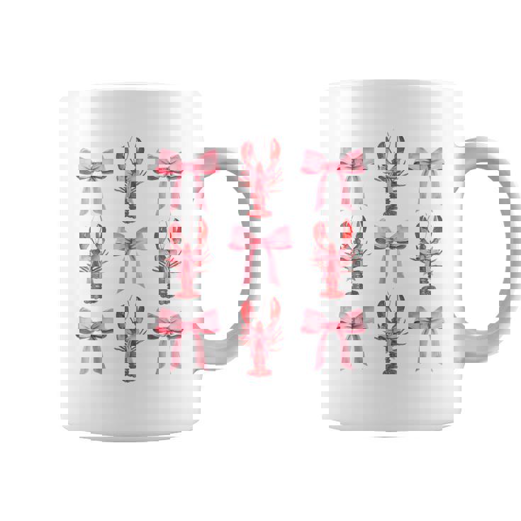 Pink Bow Cute Coquette Crawfish Clean Girl Aesthetic Coffee Mug