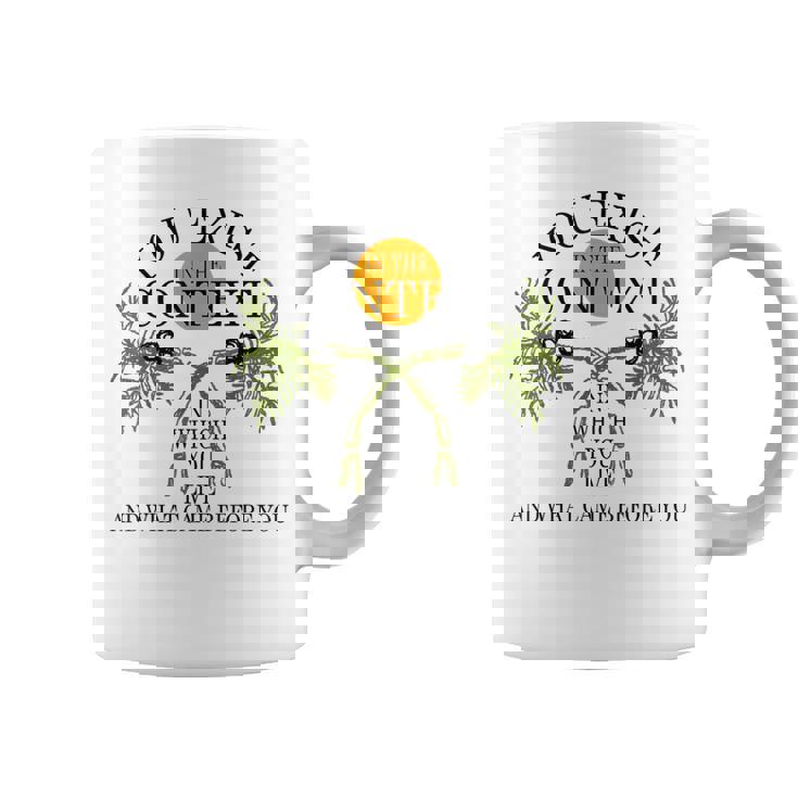 Retro KamalaHarris Coconut Tree You Exist In The Context Coffee Mug Monsterry