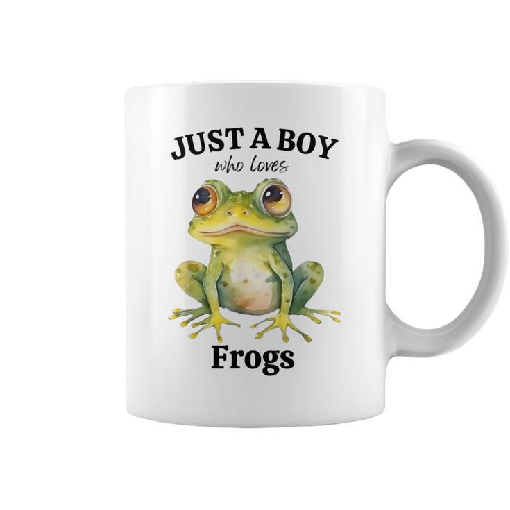 Solo Un Niño Que Ama Las Ranas Para Los Niños Que Aman Los Anfibios Taza de café