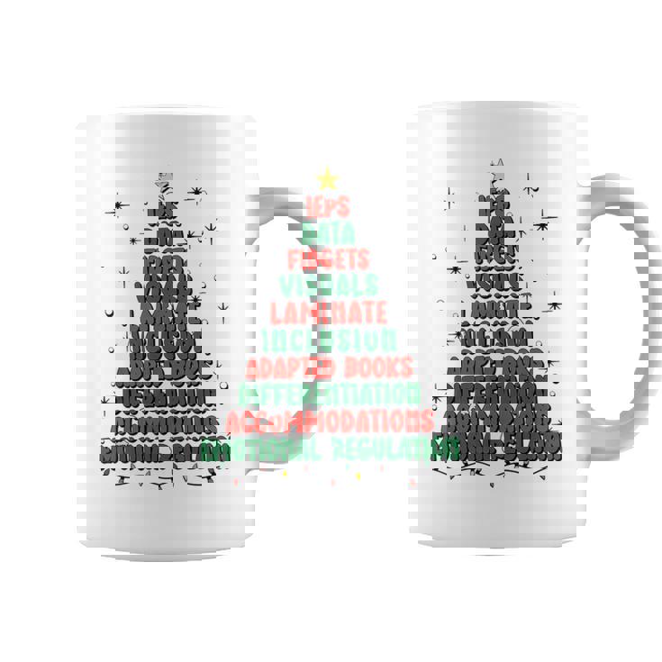 Special Ed Teacher Christmas Holiday Teacher Xmas Lights Coffee Mug