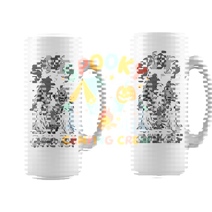 Spooky Camping Crew Ghosts Halloween Campfire Vintage Boo Coffee Mug