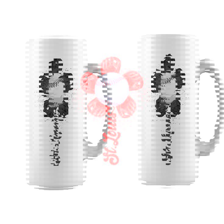 St Louis Retro Baseball Flower Lover Met At Game Day Boys Coffee Mug