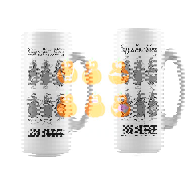 Stage Of Labor And Delivery Nurse Halloween Pumpkins Coffee Mug