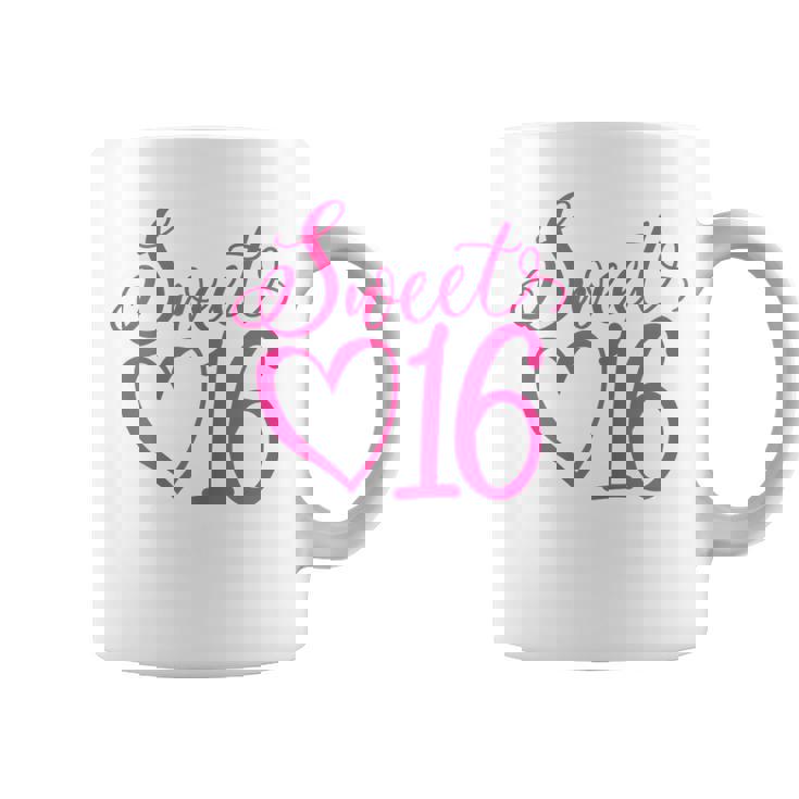 Sweet 16 For Girls Sixn 16 Years Old Pink 16Th Birthday Coffee Mug