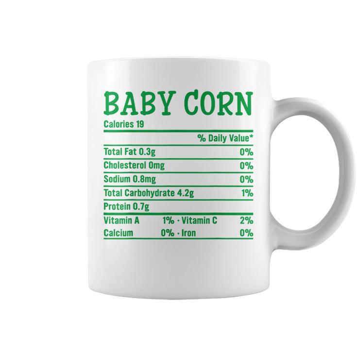 Thanksgiving Christmas Food Facts Baby Corn Nutrition Graphic Print Coffee Mug
