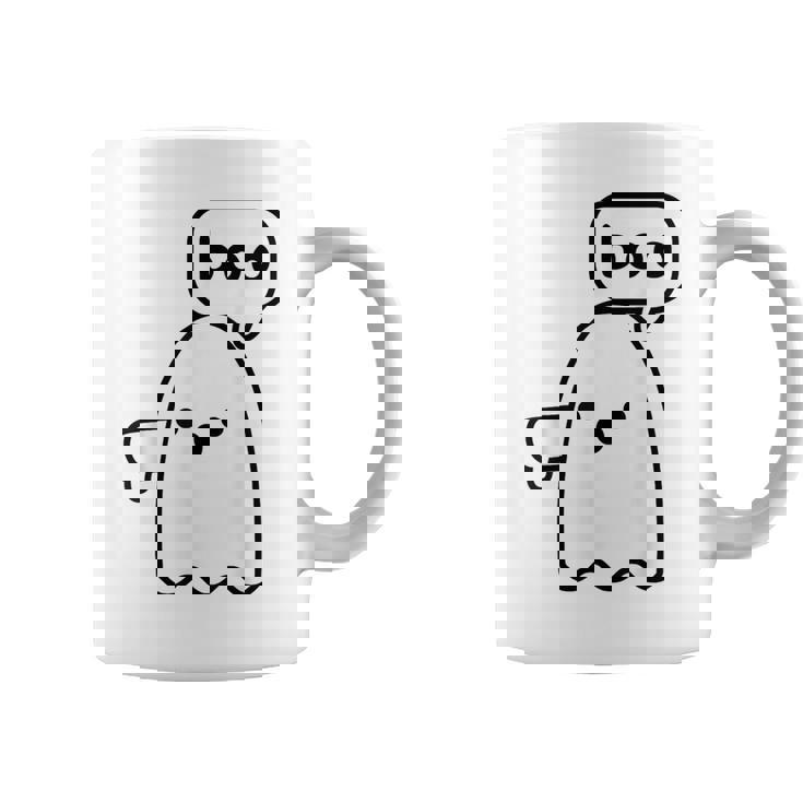 Thumbs Down Ghost Screaming Boo Disapproval Ghost Halloween Coffee Mug